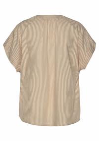 Vivance Kurzarmbluse Kurzarmbluse Damen - sand-wei&szlig;-gestreift