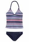 S.OLIVER Tankini Bikini Set Damen - blau-ros&eacute;-gestreift