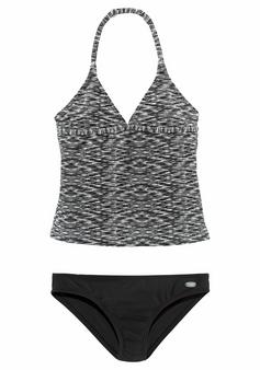 VENICE BEACH Tankini Bikini Set Damen schwarz-weiß