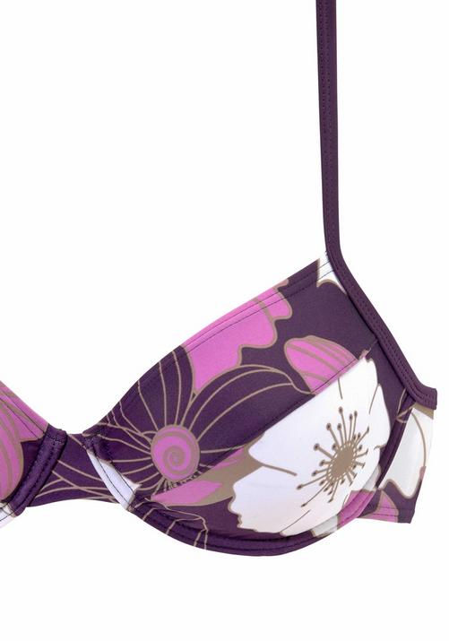 Rückansicht von Lascana Bügel-Bikini Bikini Set Damen lila-bedruckt