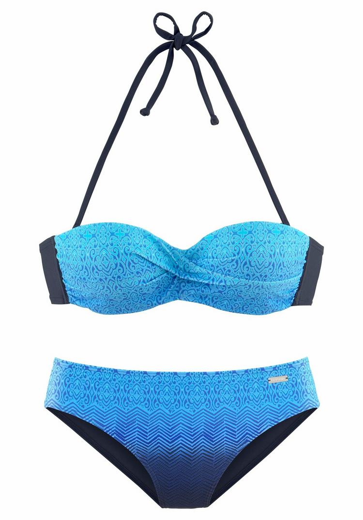 Lascana Lascana B&uuml;gel-Bandeau-Bikini Bikini Set Damen - blau - 0 | SportScheck