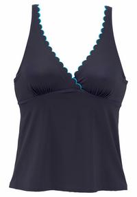 Lascana B&uuml;gel-Tankini-Top Bikini Oberteil Damen - navy-t&uuml;rkis