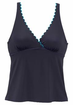 Lascana Bügel-Tankini-Top Tankini Oberteil Damen navy-türkis