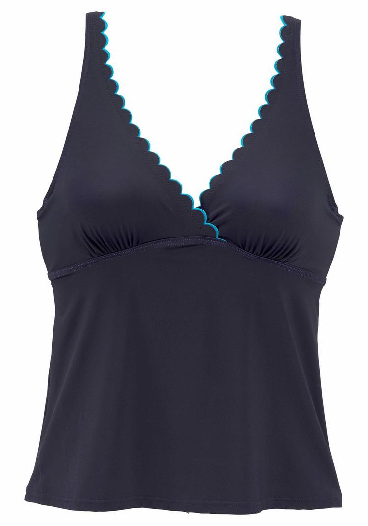 Lascana Lascana B&uuml;gel-Tankini-Top Bikini Oberteil Damen - navy-t&uuml;rkis - 0 | SportScheck