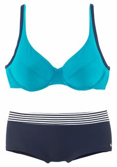 S.OLIVER Bügel-Bikini Bikini Set Damen marine-türkis