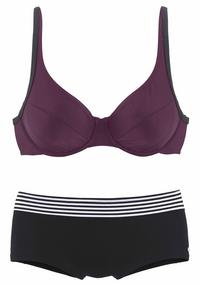 S.OLIVER B&uuml;gel-Bikini Bikini Set Damen - schwarz- bordeaux
