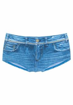 KangaROOS Bikini-Hotpants Bikini Hose Damen jeansblau