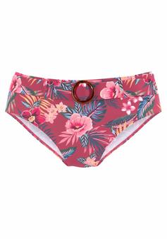 S.OLIVER Highwaist-Bikini-Hose Bikini Hose Damen rostrot-bedruckt