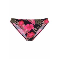 Lascana Bikini-Hose Bikini Hose Damen schwarz-pink-bedruckt