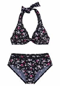 Lascana B&uuml;gel-Bikini Bikini Set Damen - schwarz-bedruckt