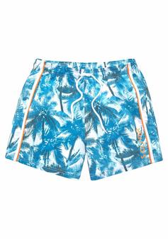 S.OLIVER Badeshorts Badeshorts Herren blau-weiß