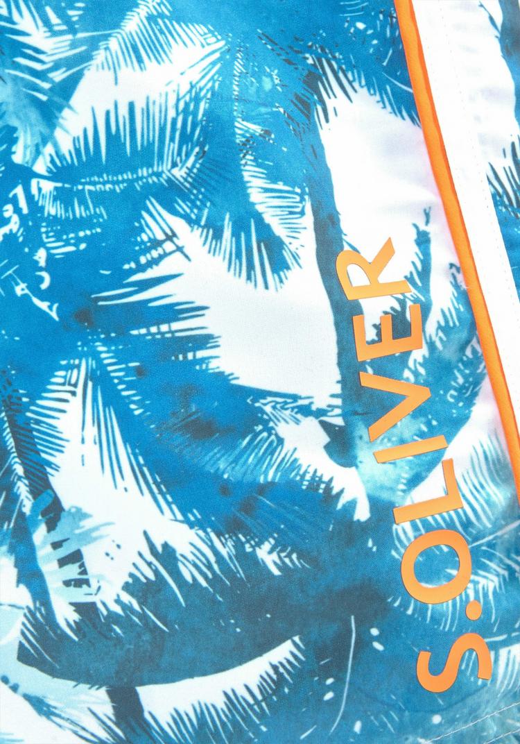 S.OLIVER S.OLIVER Badeshorts Badehose Herren - blau-wei&szlig; - 1 | SportScheck