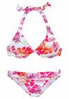 VENICE BEACH B&uuml;gel-Bikini Bikini Set Damen - wei&szlig;-bedruckt