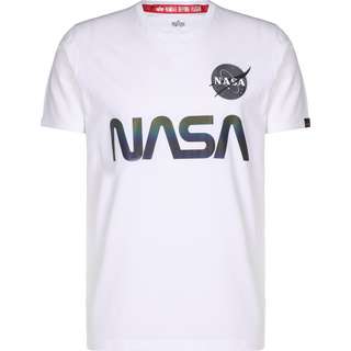 Alpha Industries NASA Rainbow Reflective T-Shirt Herren weiß