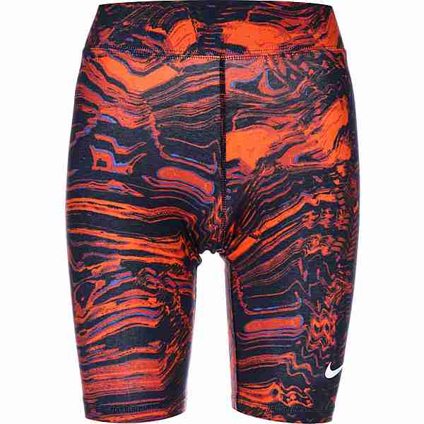 Nike Sportswear Essentials Short Leggings Damen orange/schwarz