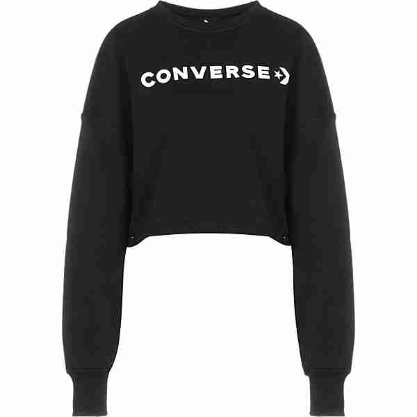 CONVERSE Wordmark Sweatshirt Damen schwarz