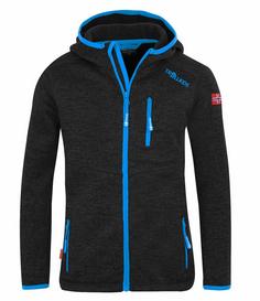 Trollkids Jondalen XT Fleecejacke Kinder Anthrazit/Blau