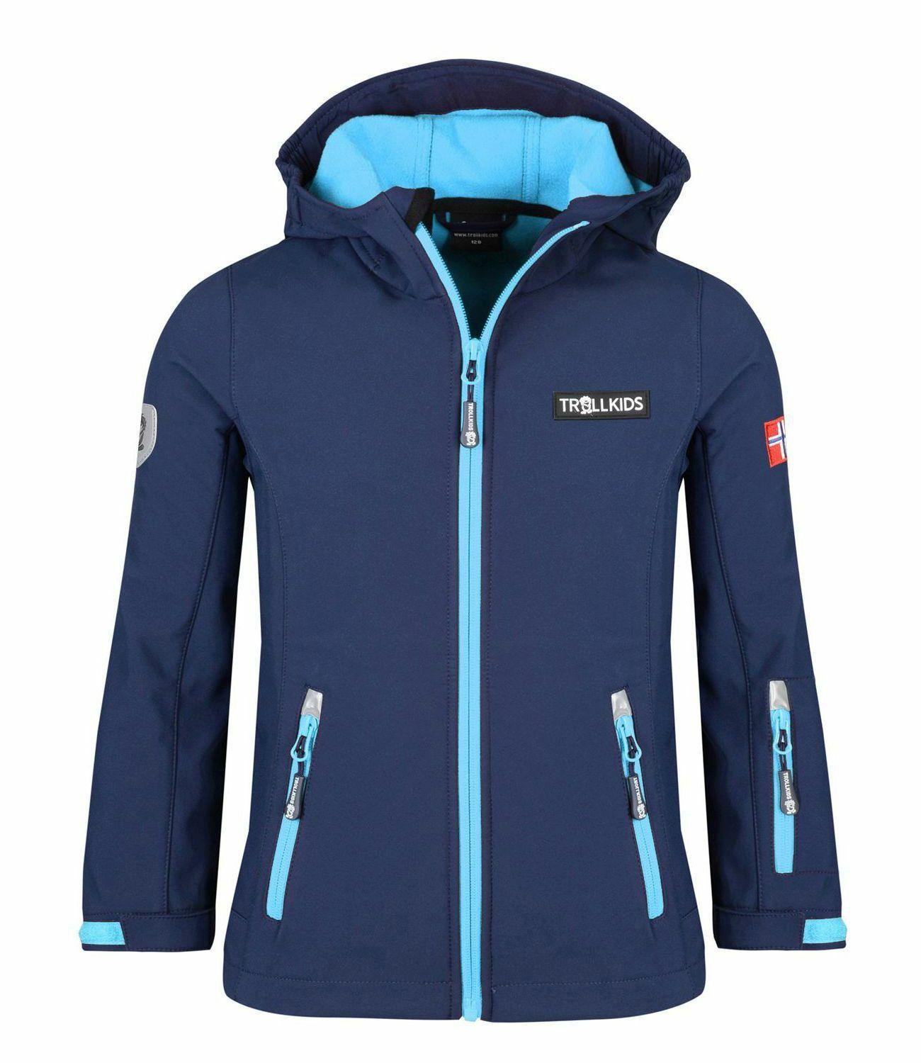 Trollkids Oslofjord Softshelljacke Kinder - Marineblau / Mittelblau
