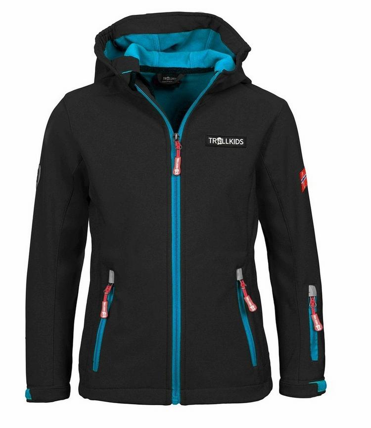 Trollkids Trollkids Oslofjord Softshelljacke Kinder - Schwarz / Mittelblau - 0 | SportScheck