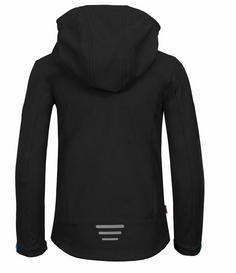 Rückansicht von Trollkids Oslofjord Softshelljacke Kinder Schwarz / Mittelblau
