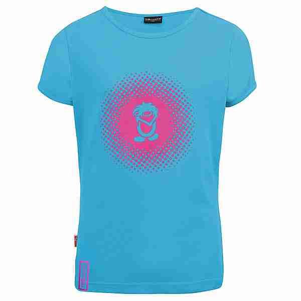 Trollkids Logo T-Shirt Kinder Hellblau / Pink
