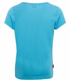 Rückansicht von Trollkids Logo T-Shirt Kinder Hellblau / Pink