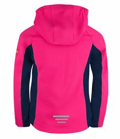 Rückansicht von Trollkids Kristiansand Softshelljacke Kinder Marineblau / Pink
