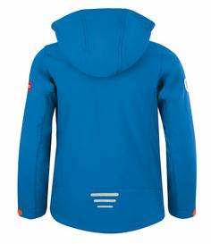 Rückansicht von Trollkids Oslofjord Softshelljacke Kinder Mitternachtsblau / Coral