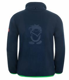 Rückansicht von Trollkids Kristiansand Softshelljacke Kinder Marineblau / Hellgrün