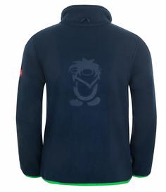 Rückansicht von Trollkids Oppdal XT Fleecejacke Kinder Marineblau / Hellgrün