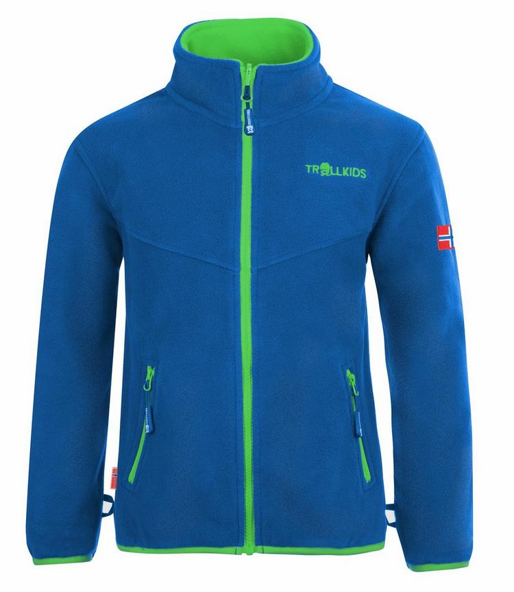 Trollkids Trollkids Oppdal XT Fleecejacke Kinder - Mittelblau / Hellgr&uuml;n - 0 | SportScheck