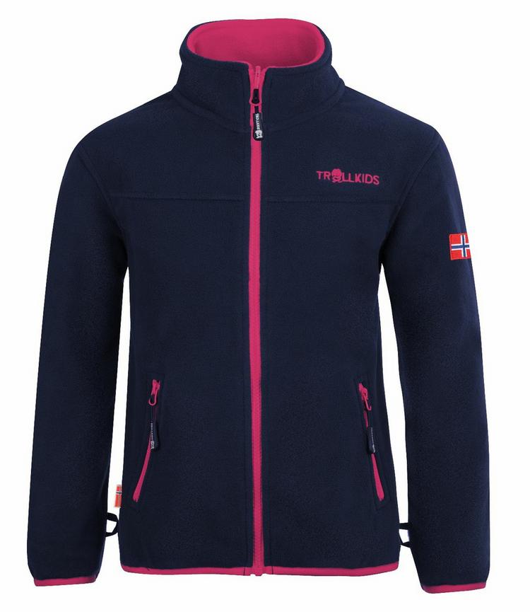 Trollkids Trollkids Oppdal XT Fleecejacke Kinder - Marineblau / Hellgr&uuml;n - 0 | SportScheck