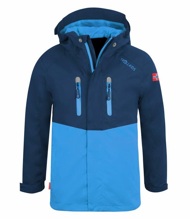 Trollkids Trollkids Nusfjord Regenjacke Kinder - Marineblau / Mittelblau - 0 | SportScheck
