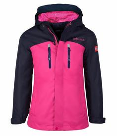 Trollkids Nusfjord Regenjacke Kinder Marineblau / Magenta