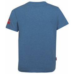 Rückansicht von Trollkids Trollfjord T-Shirt Kinder Französisch Blau