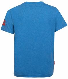 Rückansicht von Trollkids Trollfjord T-Shirt Kinder Mittelblau