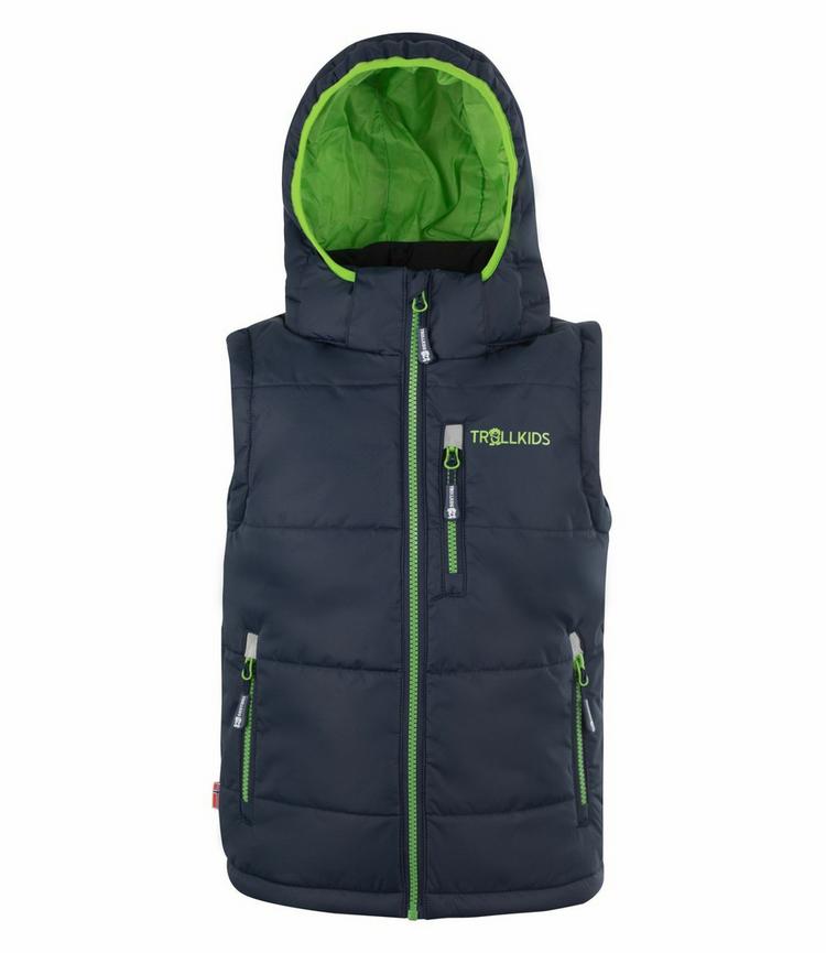 Trollkids Trollkids Narvik Outdoorweste Kinder - Marineblau / Hellgr&uuml;n - 0 | SportScheck