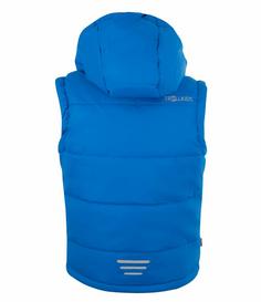 Rückansicht von Trollkids Narvik Outdoorweste Kinder Mittelblau / Hellgrün