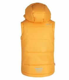 Rückansicht von Trollkids Narvik Outdoorweste Kinder Goldgelb/Mystikblau