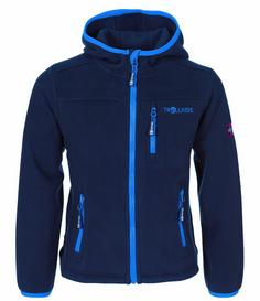 Trollkids Stavanger Fleecejacke Kinder Marineblau / Hellblau