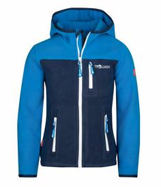 Trollkids Stavanger Fleecejacke Kinder Azurblau/Marineblau