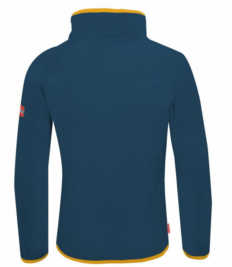 Trollkids Trollkids Nordland Fleecejacke Kinder - Mystik Blau / Goldgelb - 0 | SportScheck