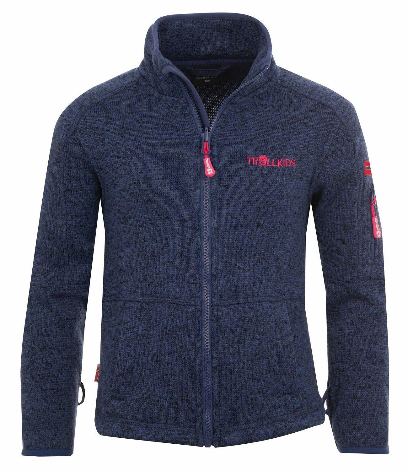 Trollkids Jondalen Fleecejacke Kinder - Franz&ouml;sisch Blau / Pink