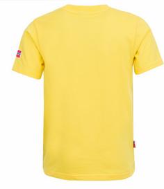Rückansicht von Trollkids Windrose T T-Shirt Kinder Gelb