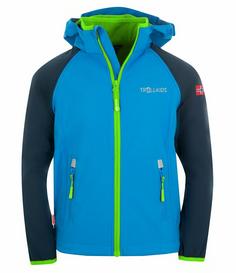 Trollkids Rondane Softshelljacke Kinder Marineblau / Mittelblau / Gr&uuml;n