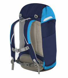 Rückansicht von Trollkids Fjell Trekkingrucksack Kinder Marineblau / Hellblau