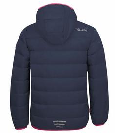 Rückansicht von Trollkids Dovrefjell Daunenjacke Kinder Marineblau / Magenta