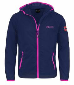 Trollkids Fjell Funktionsjacke Marineblau / Magenta
