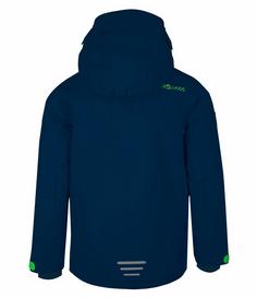 Rückansicht von Trollkids Holmenkollen PRO Winterjacke Kinder Marineblau / Grün