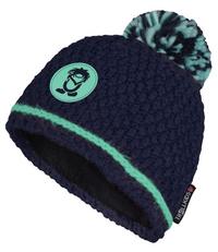 Trollkids Hemsedal Bommelm&uuml;tze Kinder - Marineblau/T&uuml;rkis